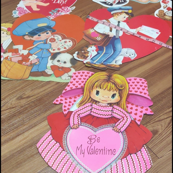 Vintage Valentine's Day window cutouts 70s -80 - Picture 6 of 11